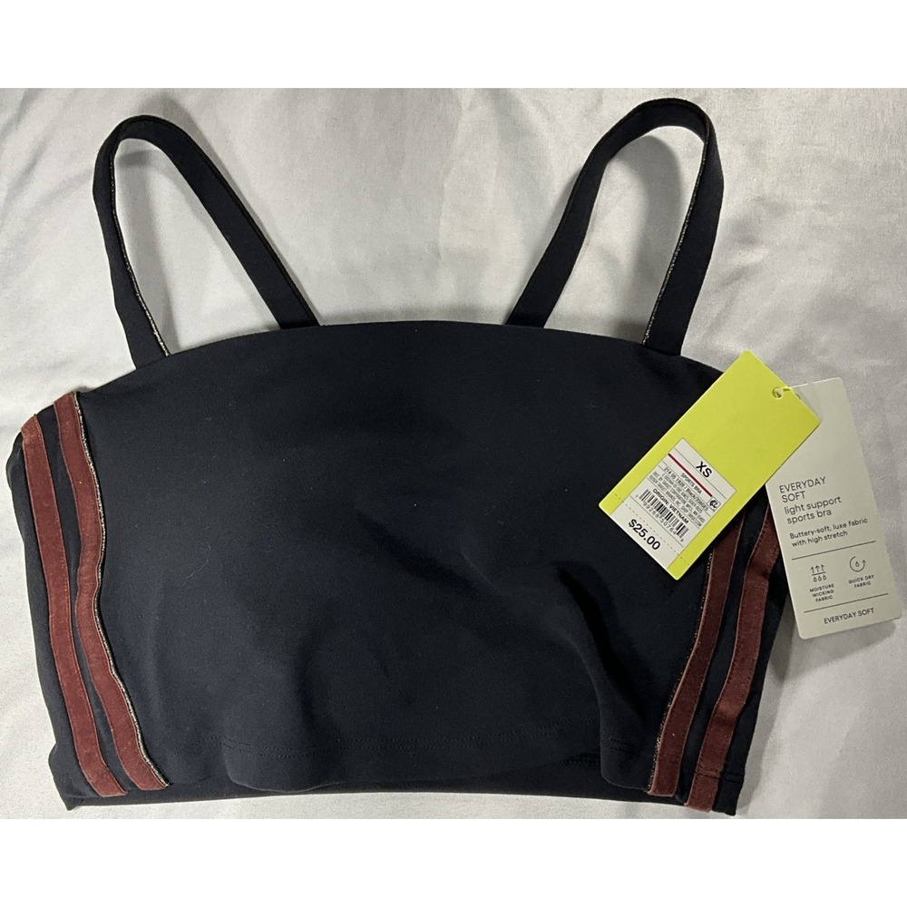 All In Motion Buttery Soft Light Support High Stretch Black Sports Bra Size XS
